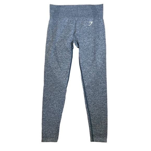Gymshark Seamless Gray Blue Green Heathered Leggings Medium - Picture 2 of 5
